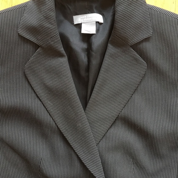 Ann Taylor Gray Pinstripe Blazer - Picture 2 of 6